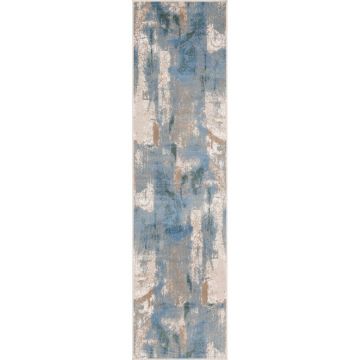 Covor tip traversă albastru deschis 80x300 cm Sensi Zashi – FD