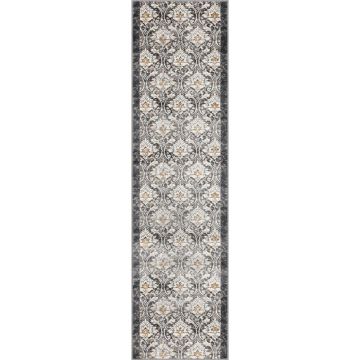 Covor tip traversă gri închis-fildeș 80x300 cm Soft Viskan – FD