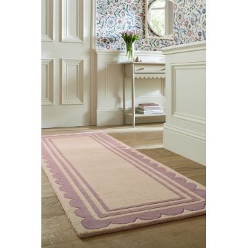 Covor traversa Lois Scallop Verde 80X230 cm, Flair Rugs