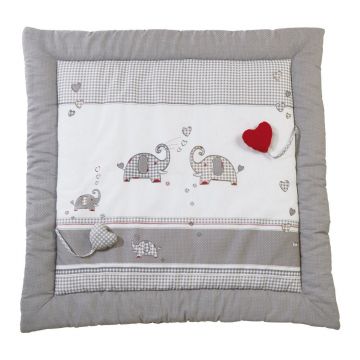 Saltea de joacă pentru copii albă/gri 100x100 cm Jumbo twins – Roba
