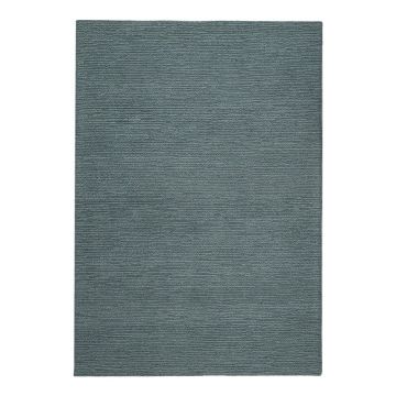 Covor albastru prăfuit țesut manual din lână 120x170 cm Harris Boucle – Flair Rugs