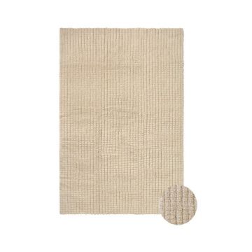 Covor bej lavabil/țesut manual din lână 80x140 cm Unexpected Wool – Lorena Canals