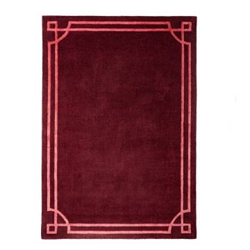 Covor burgundy țesut manual din lână 200x290 cm Gatsby – Flair Rugs