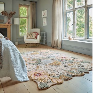Covor Daphne Shaped Floral Roz 200x290 cm, Flair Rugs