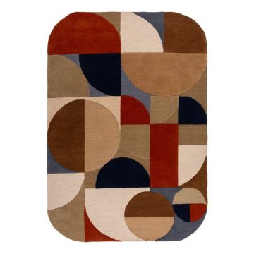 Covor în nuanțe teracotă, țesut manual din lână 120x170 cm Mia Arch – Flair Rugs