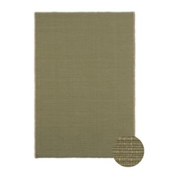 Covor kaki țesut manual din bumbac 140x200 cm Handloom – Lorena Canals