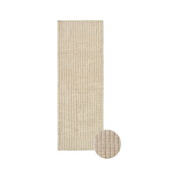 Covor tip traversă bej lavabil/țesut manual din lână 80x230 cm Unexpected Wool – Lorena Canals