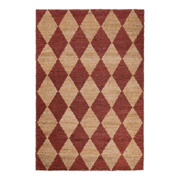 Covor tip traversă teracotă țesut manual din amestec de iută 60x230 cm Effie Diamond – Flair Rugs