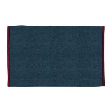 Covoraș de baie albastru închis/gri din bumbac organic 50x80 cm Soft – Mette Ditmer Denmark