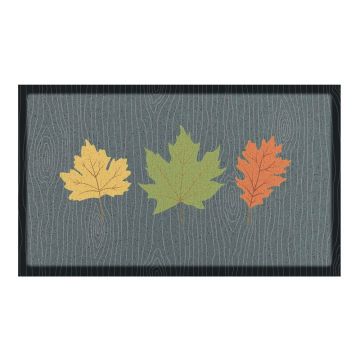 Covoraș de intrare 40x70 cm Autumn Leaves on Green – Artsy Doormats