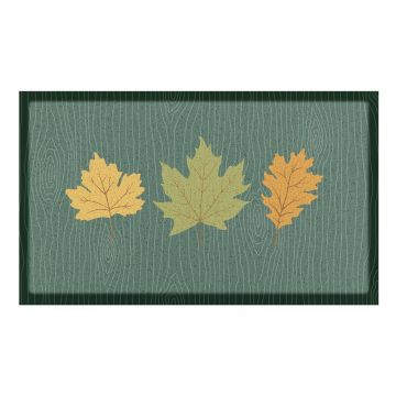 Covoraș de intrare 40x70 cm Autumn Leaves on Green – Artsy Doormats