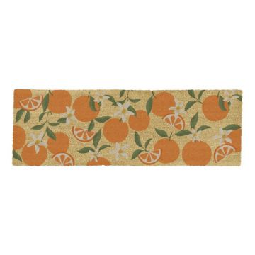 Covoraș de intrare din fibre de nucă de cocos 40x120 cm Orange – Artsy Doormats