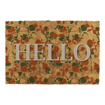 Covoraș de intrare din fibre de nucă de cocos 40x60 cm Hello Floral – Artsy Doormats