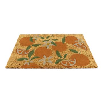 Covoraș de intrare din fibre de nucă de cocos 40x60 cm Orange – Artsy Doormats