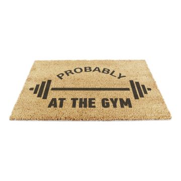 Covoraș de intrare din fibre de nucă de cocos 40x60 cm Probably At The Gym – Artsy Doormats