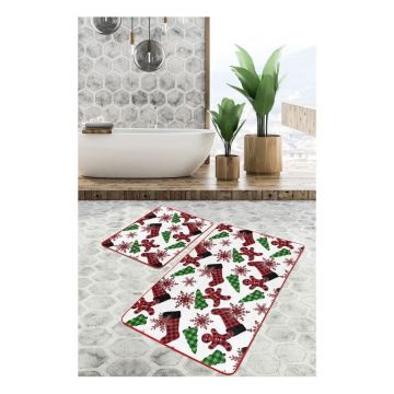 Covorașe de baie 2 buc. 60x100 cm Tartan – Mila Home