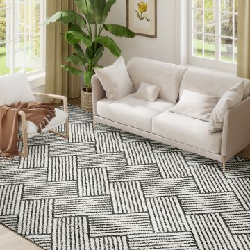 HOMCOM Covor salon 230 x 160 cm fibra scurtă lavabil în mașină hipoalergenic pentru sufragerie, dormitor, birou, gri | Aosom Romania