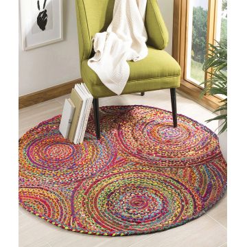 Covor, 00001A , 120x120 cm, Iuta, Multicolor