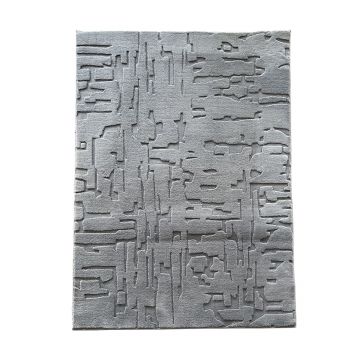 Covor 3D cu model in relief, Vista, Heinner, 120x160 cm, poliester, gri