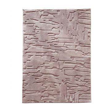 Covor 3D cu model in relief, Vista, Heinner, 120x160 cm, poliester, maro