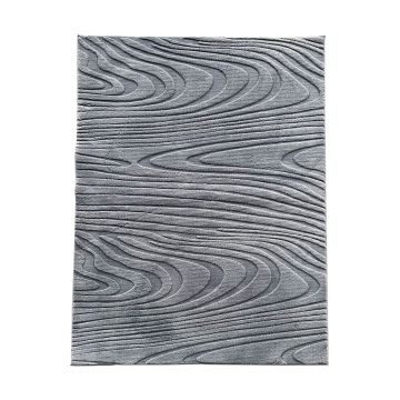 Covor 3D cu model in relief, Wave, Heinner, 120x160 cm, poliester, gri