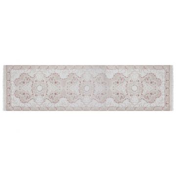 Covor, 4853A, 80x300 cm, Polipropilena, Alb / nurcă / roz Covor, 4853A, 80x300 cm, Polipropilena, Alb / nurcă / roz
