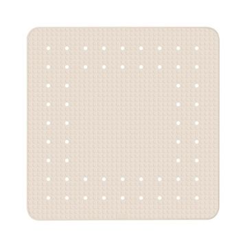 Covor baie anti-alunecare Wenko Mirasol, 54 x 54 cm, bej