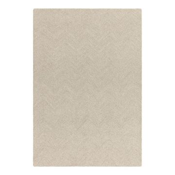 Covor crem țesut manual din amestesc de lână 160x230 cm Theodore Chevron – Asiatic Carpets