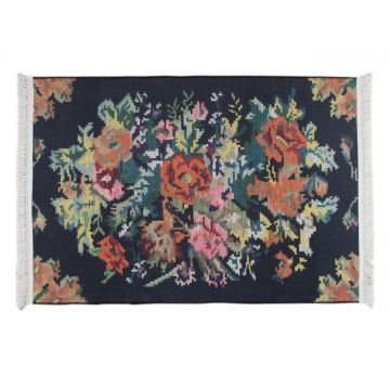 Covor Eko rezistent, 1502 - Black, 100% poliester,  120 x 180 cm