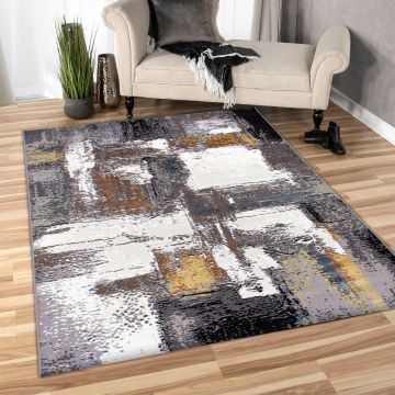 Covor, HE633, 120x170 cm, Poliester, Crem / Aur Covor, HE633, 120x170 cm, Poliester, Crem / Aur