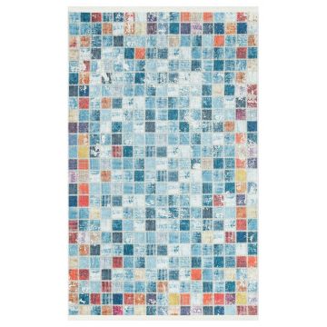 Covor, Sno 204, 80x150 cm, 100% Bumbac/Poliester, Albastru Covor, Sno 204, 80x150 cm, 100% Bumbac/Poliester, Albastru