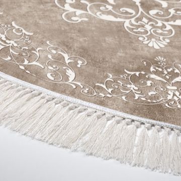 Covoras de intrare, Conceptum Hypnose, bej si alb, 100x100 cm, 100% poliester, antiderapant Covoras de intrare, Conceptum Hypnose, bej si alb, 100x100 cm, 100% poliester, antiderapant