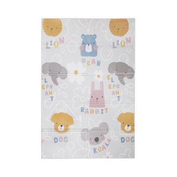 Covoras de joaca termic pentru copii Buddies  Stars din spuma XPE, design cu doua fete, pliabil, 120x180 cm