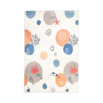 Covoras de joaca termic pentru copii Ocean  Stars din spuma XPE, design cu doua fete, pliabil, 120x180 cm