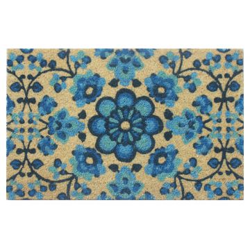 Covoras intrare Flower Power design Albastru, 40x60 cm Covoras intrare Flower Power design Albastru, 40x60 cm