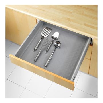 Suport antiderapant pentru sertare Wenko Anti Slip Mat 500, 150 x 50 cm, gri
