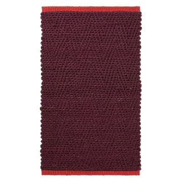 Covor burgundy din iută 50x80 cm Notes – Mette Ditmer Denmark