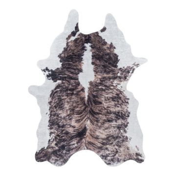 Covor din piele maro închis sintetic 100x135 cm Etosha – Ayyildiz Carpets