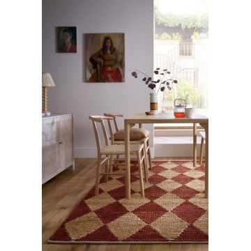 Covor Effie Diamond Jute Teracota 120x170 cm, Flair Rugs