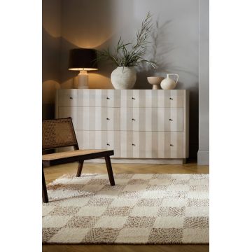 Covor Eric Checkboard Bej, Natural 160x230 cm, Flair Rugs