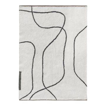 Covor fildeș lavabil din bumbac 100x140 cm Shadow – Mette Ditmer Denmark