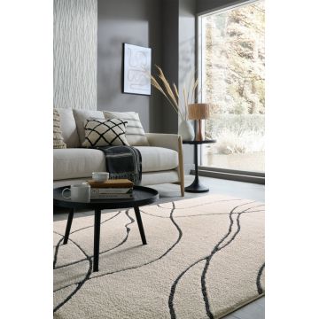 Covor Flow Crem 120x170 cm, Flair Rugs