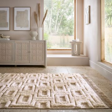 Covor Greek Key Natural 200x290 cm, Flair Rugs ieftin