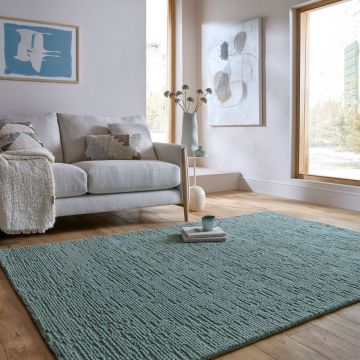 Covor Harris Boucle Wool Albastru 160x230 cm, Flair Rugs la reducere