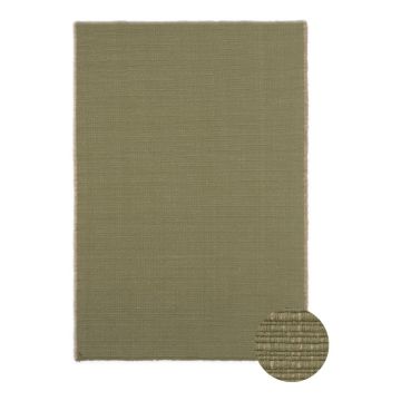 Covor kaki țesut manual din bumbac 200x300 cm Handloom – Lorena Canals