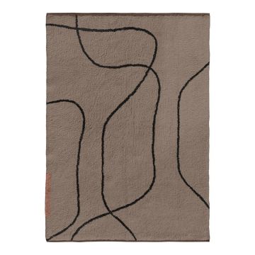 Covor maro lavabil din bumbac 100x140 cm Shadow – Mette Ditmer Denmark