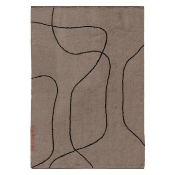 Covor maro lavabil din bumbac 140x200 cm Shadow – Mette Ditmer Denmark