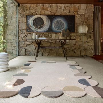 Covor Mia Scallop Frame Caramiziu, Natural 160x230 cm, Flair Rugs la reducere