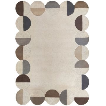 Covor Mia Scallop Frame Natural 120x170 cm, Flair Rugs