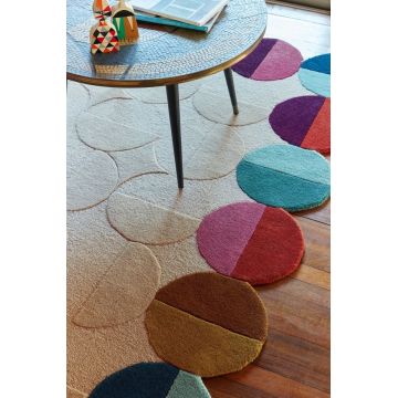 Covor Mia Textured Scallop Roz, Purple 120x170 cm, Flair Rugs